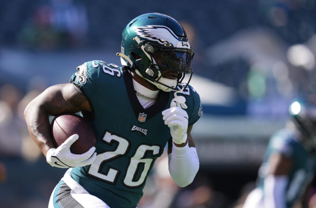 Eagles RB Miles Sanders helps the team romp over the Giants in Week 14.