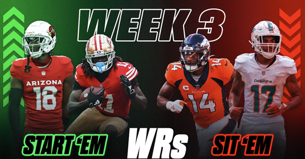 NFL Week 3 Start em Sit em Wide Receivers
