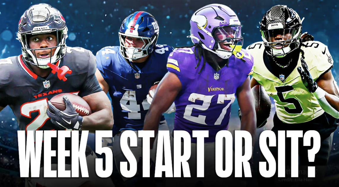NFL Week 5 Start Sit: Running Backs